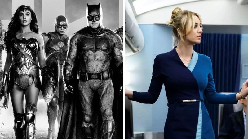 Liga da Justiça de Zack Snyder (Foto: Divulgação/HBO Max) e The Flight Attendant (Foto: Divulgação/HBO Max)