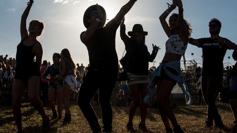 Público do Lollapalooza 2017, realizado no Autódromo de Interlagos, em São Paulo (Foto: Raphael Dias / Getty Images)