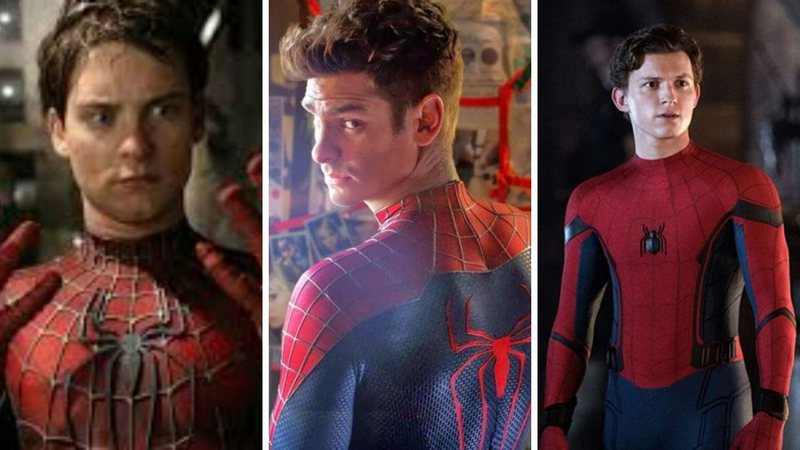 Tobey Maguire, Andrew Garfield e Tom Holland (foto: reprodução/ Sony - Marvel)