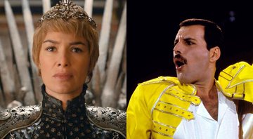 Lena Headey como Cersei/ Freddie Mercury (foto: reprodução HBO/ Getty Images)