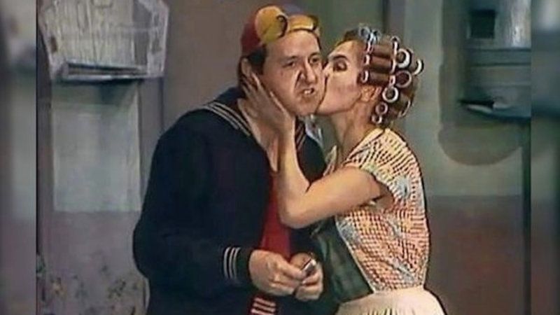 Quico e Dona Florinda em Chaves (Foto: reprodução/ vídeo)