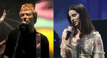 Montagem com Thom Yorke no clipe de "Creep", do Radiohead (Foto: Reprodução) e Lana Del Rey (Robb Cohen / Invision / AP)