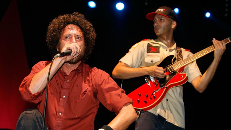 Zack de la Rocha e Tom Morello em show do Rage Against the Machine (Foto: Kevin Winter / Equipe)