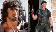 Sylvester Stallone em Rambo e Mercenários (Foto: reprodução/ montagem)