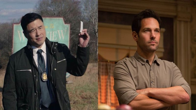 Randall Park como Jimmy Woo em WandaVision (Foto: Reprodução /Twitter) e Paul Rudd como Scott Lang em Homem-Formiga (Foto: Zade Rosenthal /Marvel /Disney)