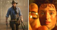 Cena de Red Dead Redemption 2 (Foto: Reprodução/Rockstar) e Elijah Wood como Frodo em O Senhor dos Anéis (Foto: Divulgação/Warner)