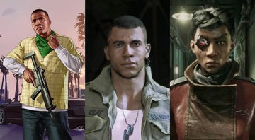 Franklin Clinton, de GTA V / Lincoln Clay, de Mafia 3 / Billie Lurk, de Dishonored - Death of The Outsider (foto: reprodução, Rockstar/ Arkane Games/ 2K Games)