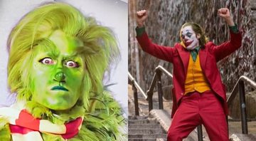 Montagem do Grinch (Divulgação) e Coringa (Reprodução)