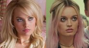 Margot Robbie em O Lobo de Wall Street e Maeve Wiley em Sex Education (Foto: Reprodução)