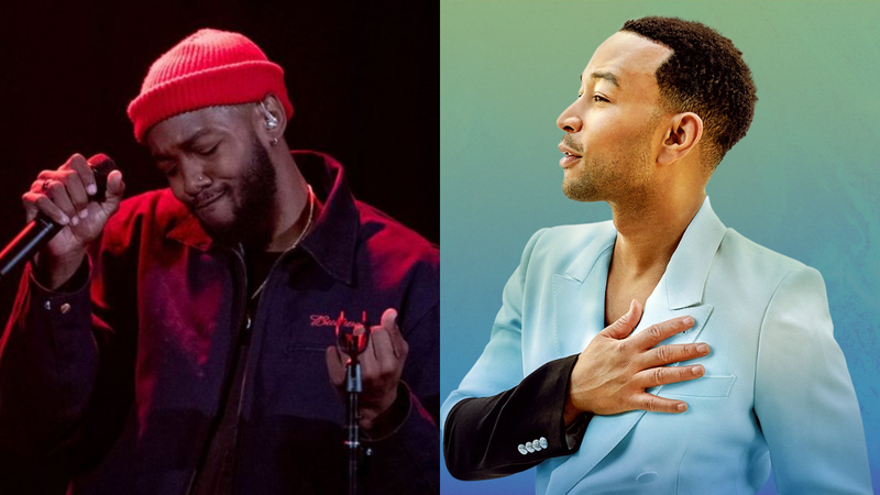 Ant Clemons se apresentando no The Roxy Theatre (Foto: Emma McIntyre/Getty Images) / John Legend (Foto: Divulgação)