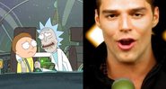 Episódio 1 de Rick & Morty / Ricky Martin no clipe de "Livin' la Vida Loca" (foto: reprodução)