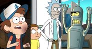 Gravity Falls, Rick and Morty e Futurama (Foto: Reprodução)