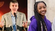 Rick Riordan  (Foto: Getty Images /Amy Sussman) e Leah Jeffries (Foto: Reprodução / Instagram)