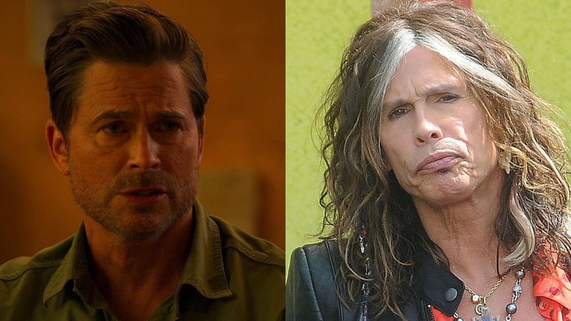 Rob Lowe em Holiday in The Wild e Steven Tyler (Foto 1: Reprodução | Foto 2: Katy Winn/AP Images)