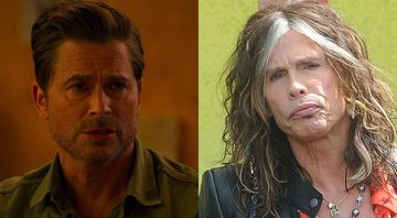 Rob Lowe em Holiday in The Wild e Steven Tyler (Foto 1: Reprodução | Foto 2: Katy Winn/AP Images)