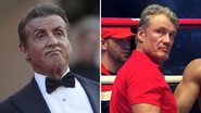 Sylvester Stallone (Foto: AP Photo / Petros Giannakouris) e Dolph Lundgren em Creed II (Foto: Reprodução/Warner Bros.)