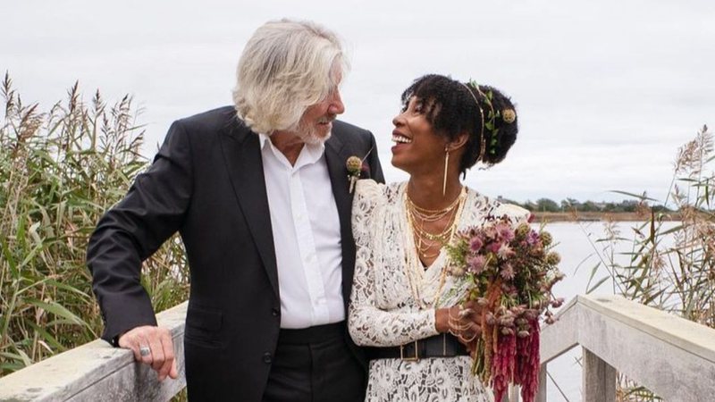 Roger Waters e esposa Kamilah Chavis (Foto: Reprodução/Instagram)