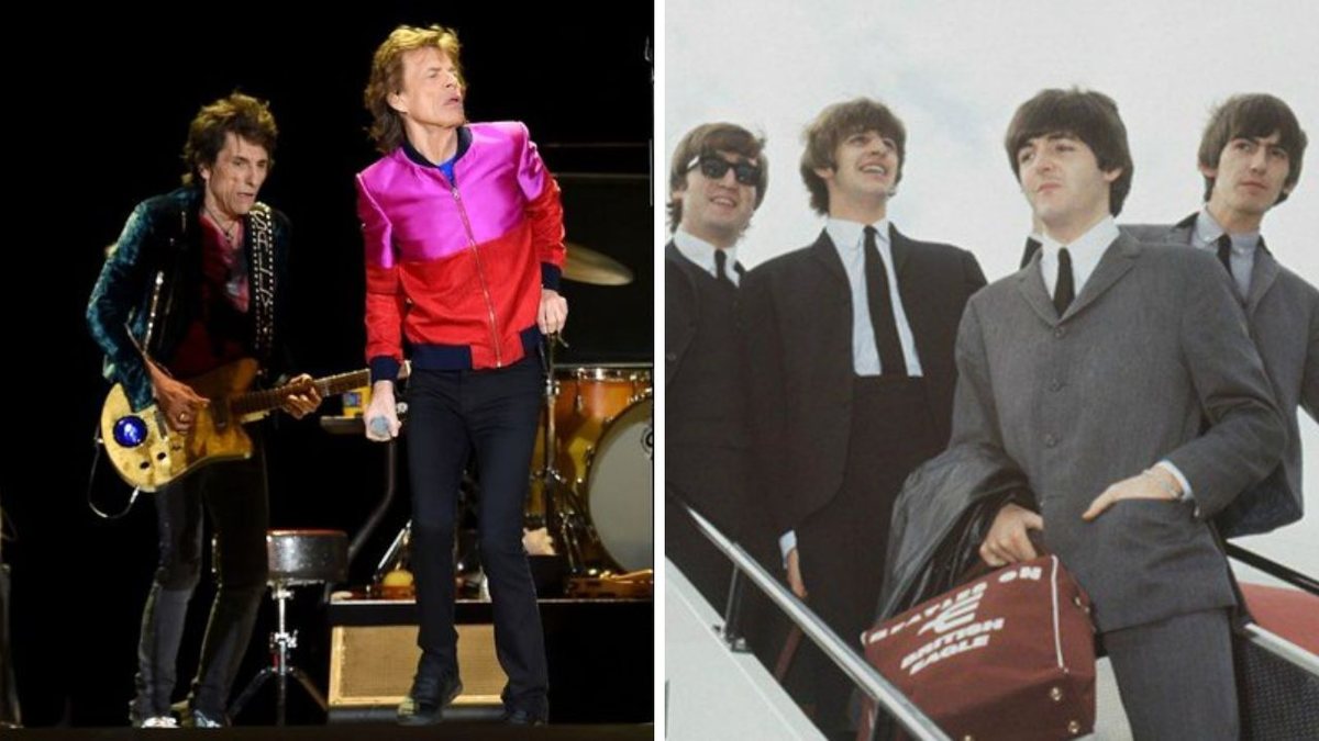 Rolling Stones (Foto: Kevin Winter/Getty Images) e Os Beatles (Foto: Foto: AP Images)