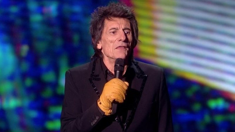 Ronnie Wood no Brit Awards 2020 (Foto:Reprodução/Twitter)