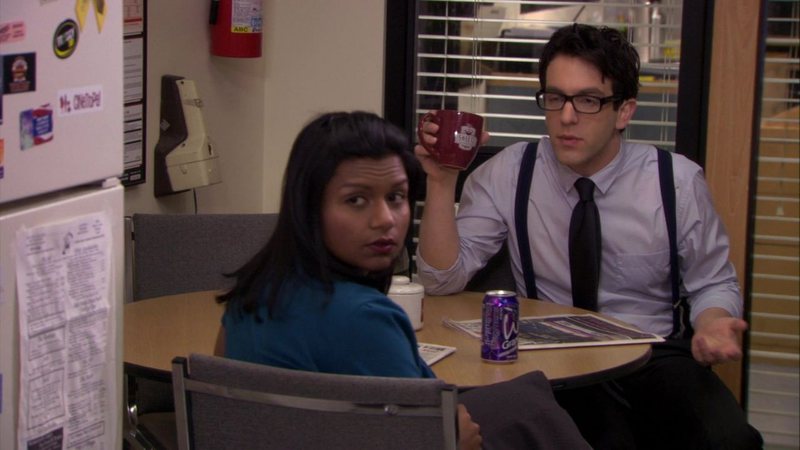 BJ Novak e Mindy Kaling em The Office (Foto: Reprodução)