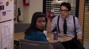 BJ Novak e Mindy Kaling em The Office (Foto: Reprodução)