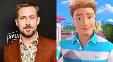 Ryan Gosling (Foto: Rodin Eckenroth / Getty Images) e Ken (Reprodução / Mattel)