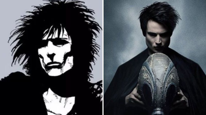 Sandman (Foto: Reprodução/ DC Comics-Vertigo) e Tom Sturridge como Sonho (Foto: Divulgação/Netflix)