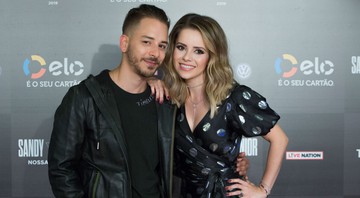 Sandy e Júnior na coletiva de imprensa da turnê 'Nossa História' (Foto: M Rossi)