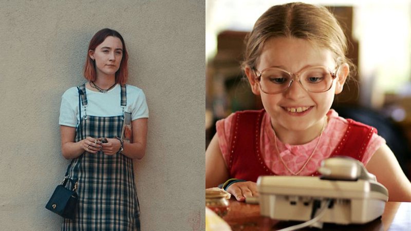 Saoirse Ronan em Lady Bird: A Hora de Voar (Foto: Divulgação) / Pequena Miss Sunshine (Foto: Divulgação/Twentieth Century Fox France)