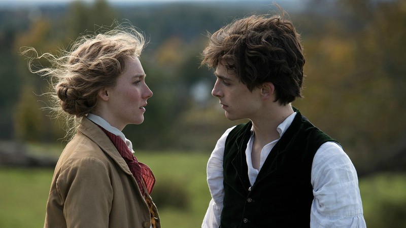 Saoirse Ronan e Timothée Chalamet em cena do filme Adoráveis Mulheres (Foto: Columbia Pictues/ Divulgação)