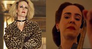 Sarah Paulson em American Horror Story (Foto: Reprodução /Twitter) e Ratched (Foto: Divulgação/Netflix)