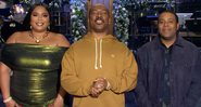 Lizzo, Eddie Murphy e Kenan Thompson no SNL (Foto: Reprodução)