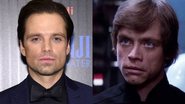 Sebastian Stan (Foto: Jamie McCarthy/Getty Images) e Mark Hamill como Luke Skywalker em O Retorno de Jedi (foto: Reprodução/ Lucasfilm)