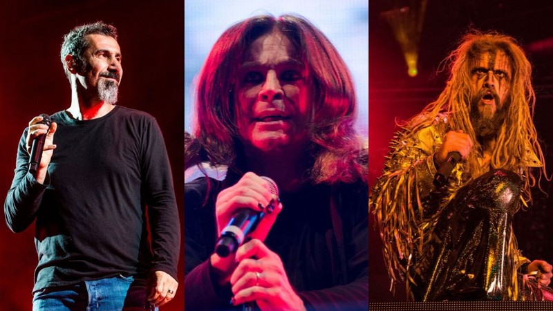 Montagem com Serj Tankian (Foto: Amy Harris/Invision/AP), Ozzy Osbourne (Doni Maciel/picture-alliance/AP) e Rob Zombie (Amy Harris/Invision/AP)