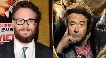 Seth Rogen e Robert Downey Jr.  (Foto 1: Dan Steinberg/AP/ Foto 2: Reprodução)