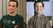 Sheldon Cooper em The Big Bang Theory (Foto: Reprodução/CBS) e Young Sheldon (Foto: Divulgação / CBS)