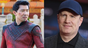 Simu Liu como Shang-Chi em Shang-Chi e a Lenda dos Dez Anéis (Foto: Divulgação / Marvel) | Kevin Feige (Foto: Jordan Strauss / Invision / AP)