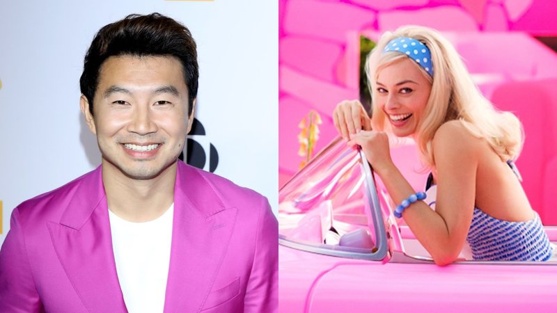 Simu Liu (Foto: Jeremy Chan/Getty Images) | Margot Robbie como Barbie (Foto: Reprodução / Twitter)