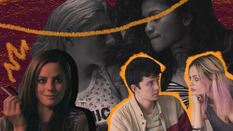 Skins, Sex Education e Euphoria (Arte: Julia Harumi Morita)