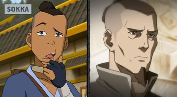 Sokka em A Lenda de Aang e A Lenda de Korra (foto: reprodução/ YouTube/ Nickelodeon)