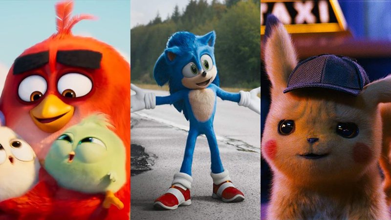 Angry Birds 2, Sonic: O Filme e Pokémon: Detetive Pikachu (foto: reprod Paramount/ Universal/ IMDb)