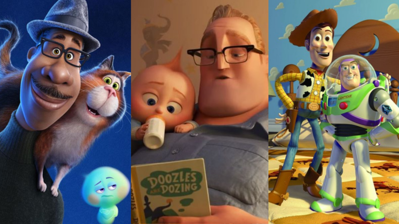 Animações Soul, Os Incríveis e Toy Story (Fotos: Reprodução/Disney/Pixar)