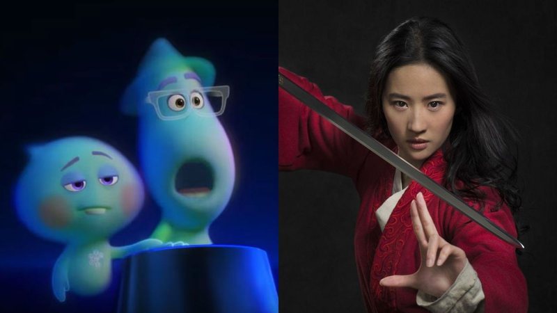 Montagem de Soul e Mulan (Foto: Divulgação/Disney)