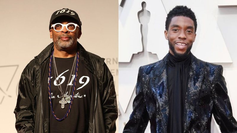 Montagem de Chadwick Boseman (Foto: Getty Images/ Frazer Harrison) e Spike Lee (Foto: Tristan Fewings/Getty Images)