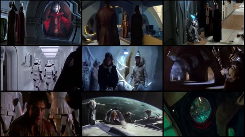 Montagem com todos os filmes da franquia de Star Wars (Foto: Reprodução)