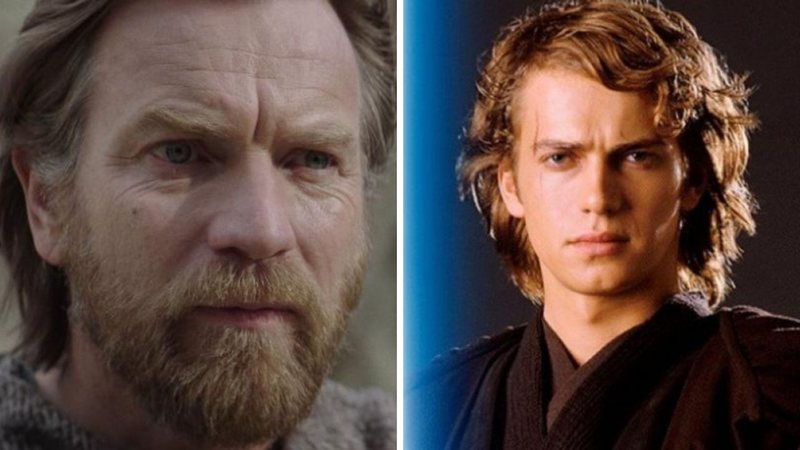 Ewan McGregor como Obi-Wan Kenobi (Foto: Divulgação / Disney+) e Hayden Christensen como Anakin Skywalker (Foto: Reprodução/Lucasfilm)