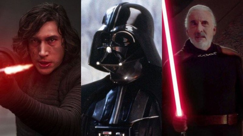 Kylo Ren, Darth Vader e Conde Dookan (foto: reprodução Lucasfilm)