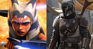 Star Wars: A Guerra dos Clones e The Mandalorian (Fotos: Divulgação)