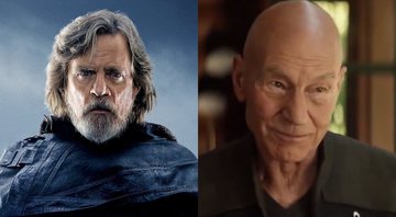 Mark Hamill, de Star Wars, e Patrick Stewart, de Star Trek (Fotos; Divulgação)