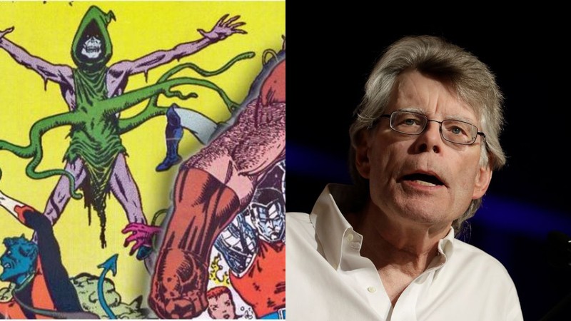 Hungry, o vilão criado por Stephen King (Foto: Montagem - Reprodução Marvel Comics/ AP - Mark Lennihan)